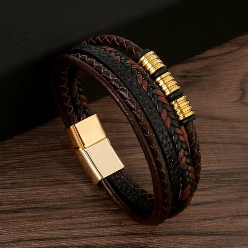 SEVENWELL Armband Leder, mehrschichtig, Herren - Bild 1