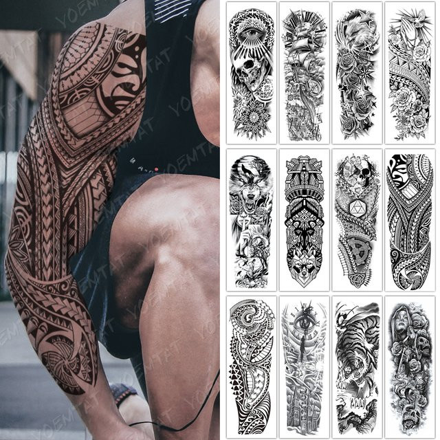 YOEMTAT Temporäre Tattoo Aufkleber Tribal Totem, Unisex - Bild 1