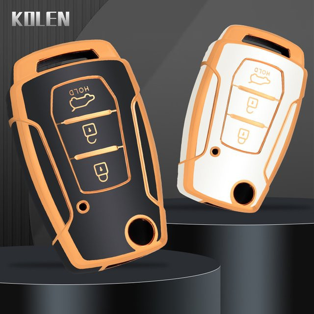 KOLEN TPU Schutzhülle für SsangYong Kyron 2, Sanka, Actyon, Korando und Tivoli als Klappschlüssel Fall Abdeckung und Keyless Tasche Zubehör - Bild 1