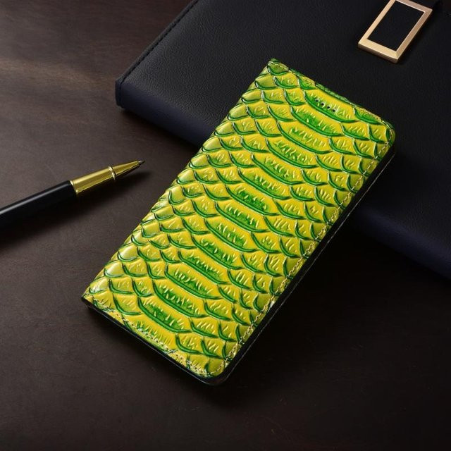 PHOPEER Echtes Leder Handyhülle für Samsung Galaxy S25 S24 S23 S22 S21 S20 Ultra Plus FE Flip in Hellgrün - Bild 1