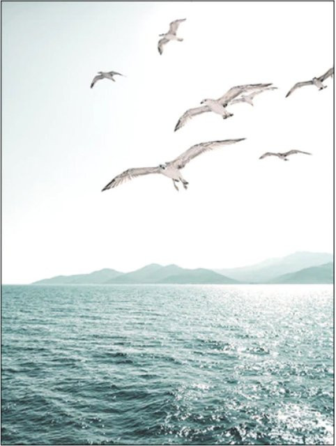 TPFLiving Gold Luxus Poster Leinwand Abstract Maritime ohne Rahmen, Multicolor, B: 25 cm, H: 35 cm - Bild 1