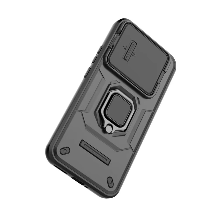 Robuste Xiaomi Mi 15T Pro 15T Handyhülle mit magnetischem Ring und Kameraobjektiv-Schutz in Schwarz - Bild 1