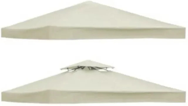 Ersatz-Überdachung für Gartenpavillon aus 300D Polyestergewebe, doppelstöckiges Pavillon-Dach für Grillpavillons, B/B/H: 3 x 3 m - Bild 1