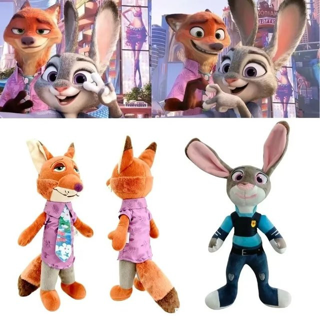 Disney Zootopia Judy der Hase & Nick der Fuchs, Plüschtiere, 2-teiliges Set - Bild 1