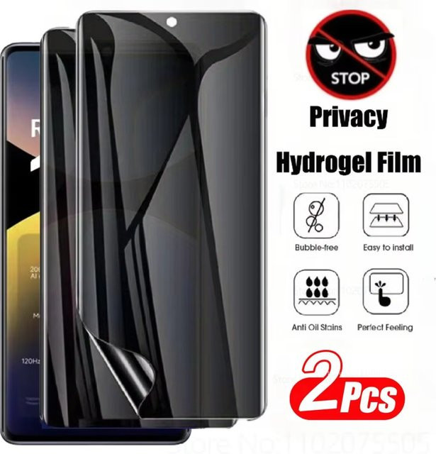 Xiaomi Anti-Spy Blickschutzfolie aus gehärtetem Glas für Redmi Note 15 Pro 14 5G 13 Pro 12 Pro 11 Pro 13 12 11 Transparent - Bild 1
