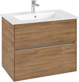 V&B Waschtischunterschrank Collaro mit Waschtisch und LED-Beleuchtung B/T/H: 76,1 x 48 x 61 cm - Bild 1