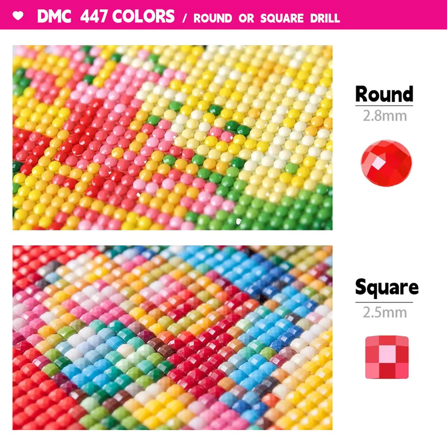 Kayou 5D Diamant-Malset Superhelden Mosaik zum Selbermachen in Schwarz und Multicolour, Durchmesser: 20 cm - Bild 3