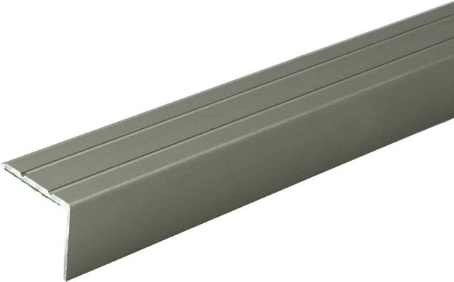 Döllken Treppenwinkelprofil aus eloxiertem Aluminium in Silber, selbstklebend, B/T/H: 25 x 20 x 900 mm - Bild 1