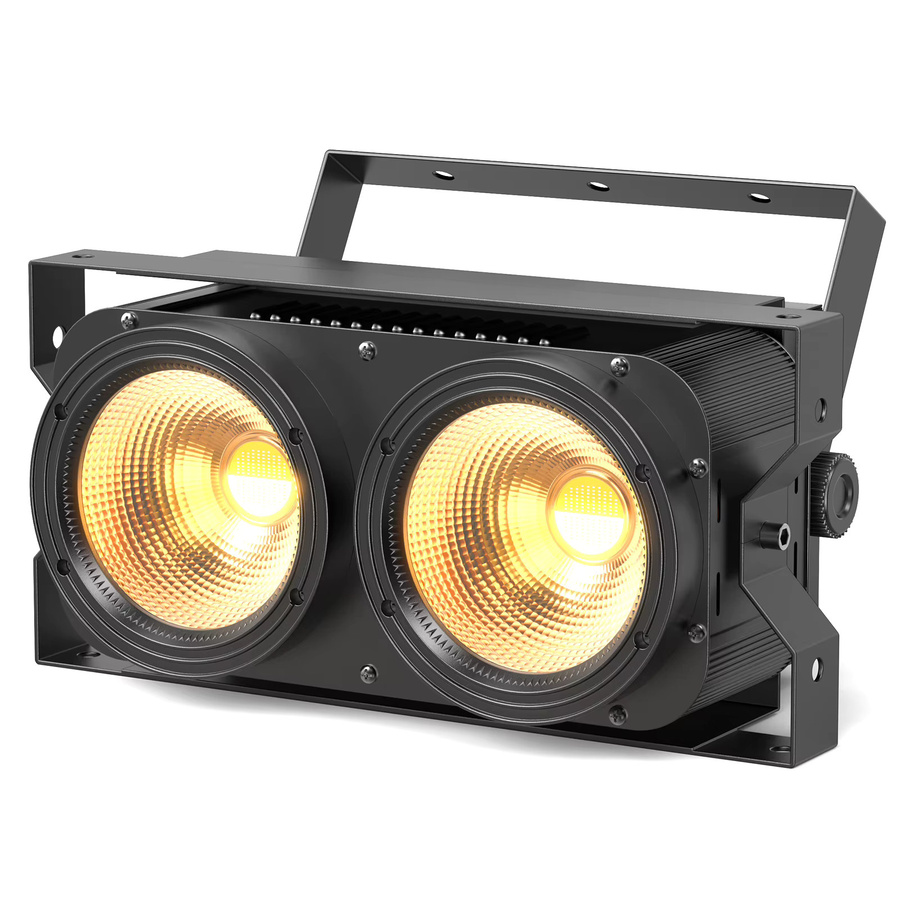 U'King 4er Set 200W LED 2in1 COB Par Licht mit DMX, Warmweiß und Kaltweiß Bühnenbeleuchtung, Black - Bild 6
