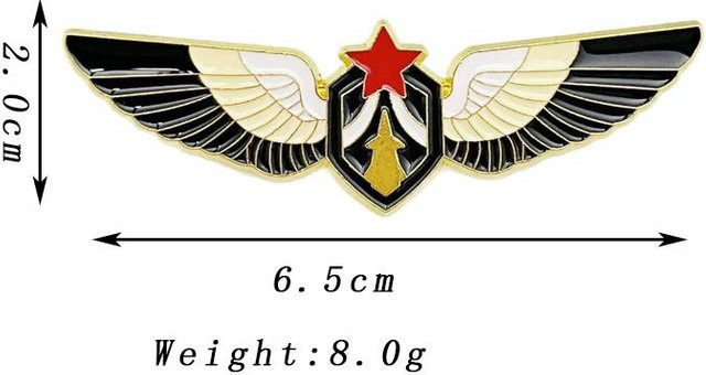 YULIN Brosche, Düsenjäger-Luftraumhelden-Abzeichen, Emaille, Damen - Bild 1