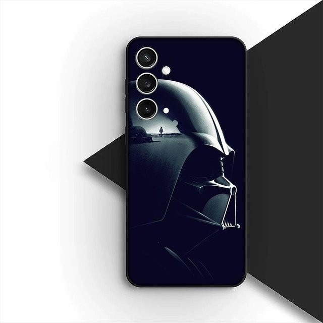 Handyhülle mit Yoda und Darth Vader Design für Samsung Galaxy S22 S21 S20 FE Ultra Plus A17 A15 A16 A25 A57 A37 in Schwarz - Bild 1