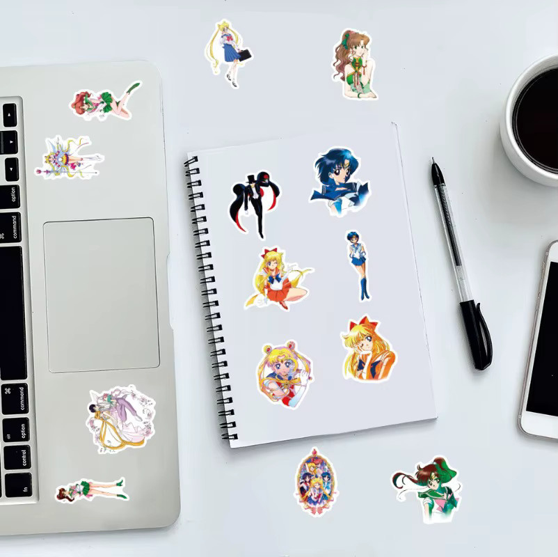 Bandai Sailor Moon Aufkleber, 50-teiliges Set, bunt - Bild 4