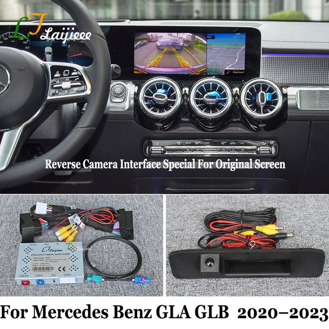 LJLAIJIEEE Rückfahrkamera-Kit mit HD-Bildschirm und Nachtsicht für Mercedes Benz GLA H247 und GLB X247, Schwarz - Bild 1