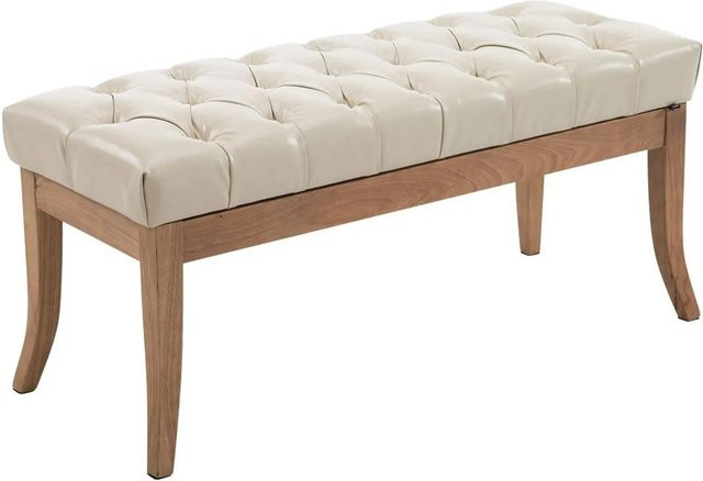 CLP Sitzbank Ramses aus Kunstleder in Beige, Breite: 100 cm, Sitzhöhe: 46 cm - Bild 1