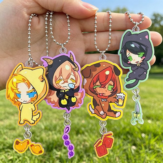 Schlüsselanhänger Acryl, Cartoon-Idol-Anime-Tier-Bildaufdruck, Personalisiert - Bild 1
