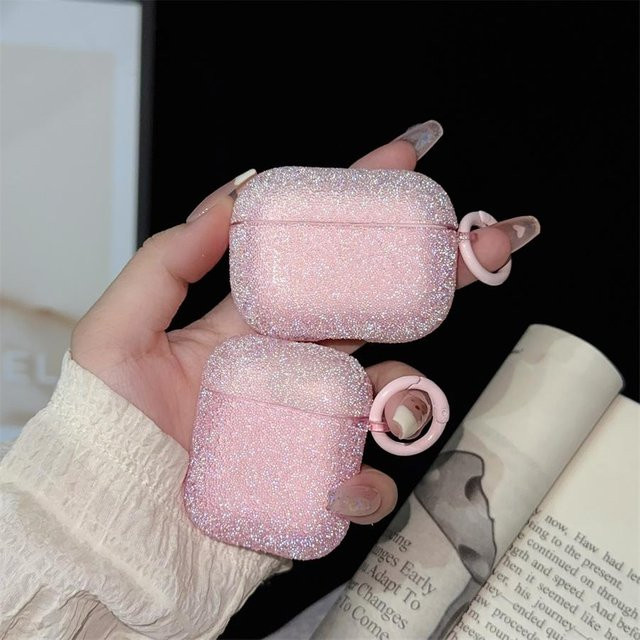 Rui Di Glitzer Strass Schutzhülle für AirPods Pro 2/Pro 3/Pro 4 in Rosa mit Bling Matt Design - Bild 1