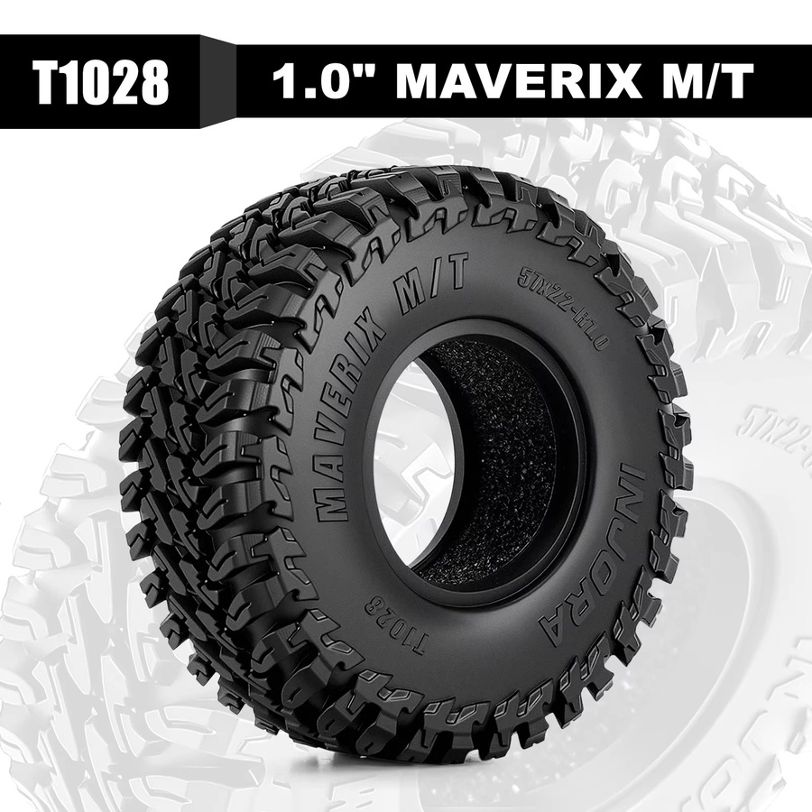 INJORA Maverix M/T Reifen, 57*22mm, 1,0", für 1/18 1/24 RC Crawler - Bild 3
