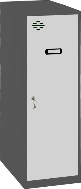 PROREGAL Schließfachwürfel AMEGO Spind Schließfach Garderobe aus Metall in Grau-Anthrazit, H x B x T: 91,5 x 40 x 50 cm - Bild 1