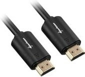 Sharkoon HDMI Stecker mit Ethernet/LAN in Schwarz - Bild 1