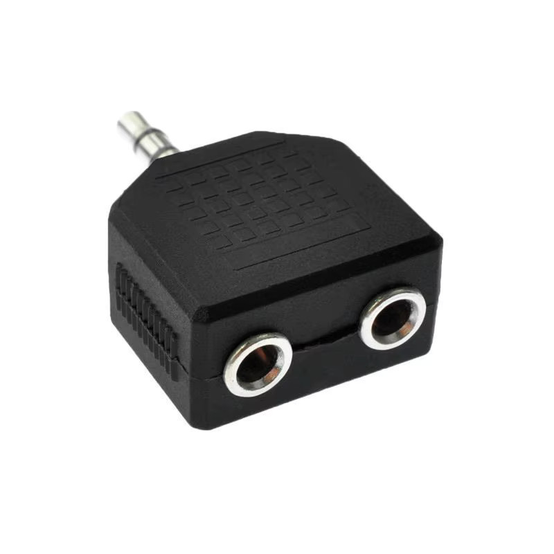 FVJVYE Stereo Audio Jack Y-Splitter Adapter mit Dual 3,5mm Weiblich Doppel Kopfhörer Stecker, Schwarz - Bild 2