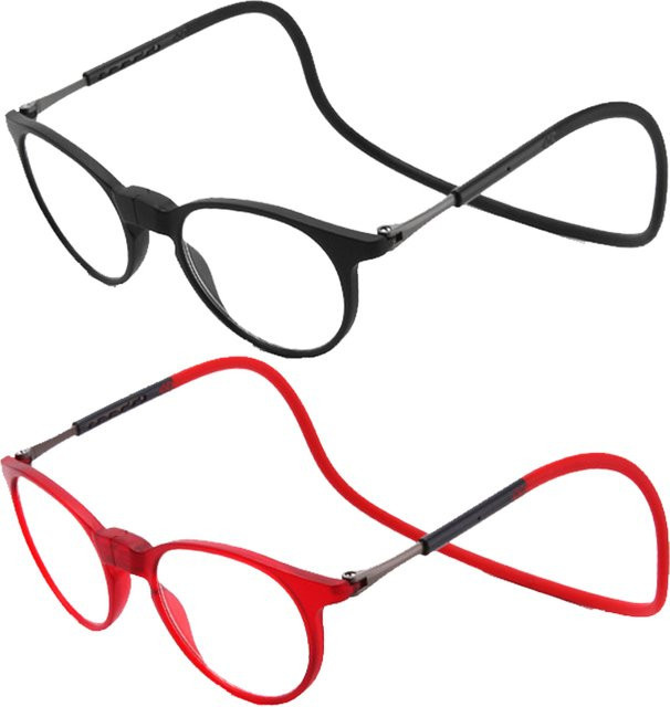 ISENGHUO Lesebrille, runder Rahmen, TR90, Vollrand, Unisex, schwarz - Bild 1