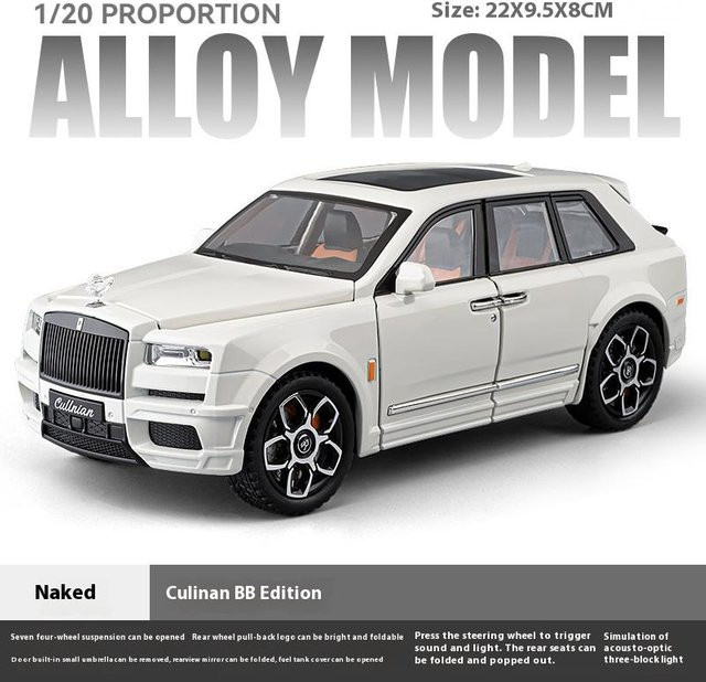 Linyi toy car Rolls Royce Cullinan Off Road SUV, Modellauto, 1:20, Metall, ab 14 Jahren - Bild 1