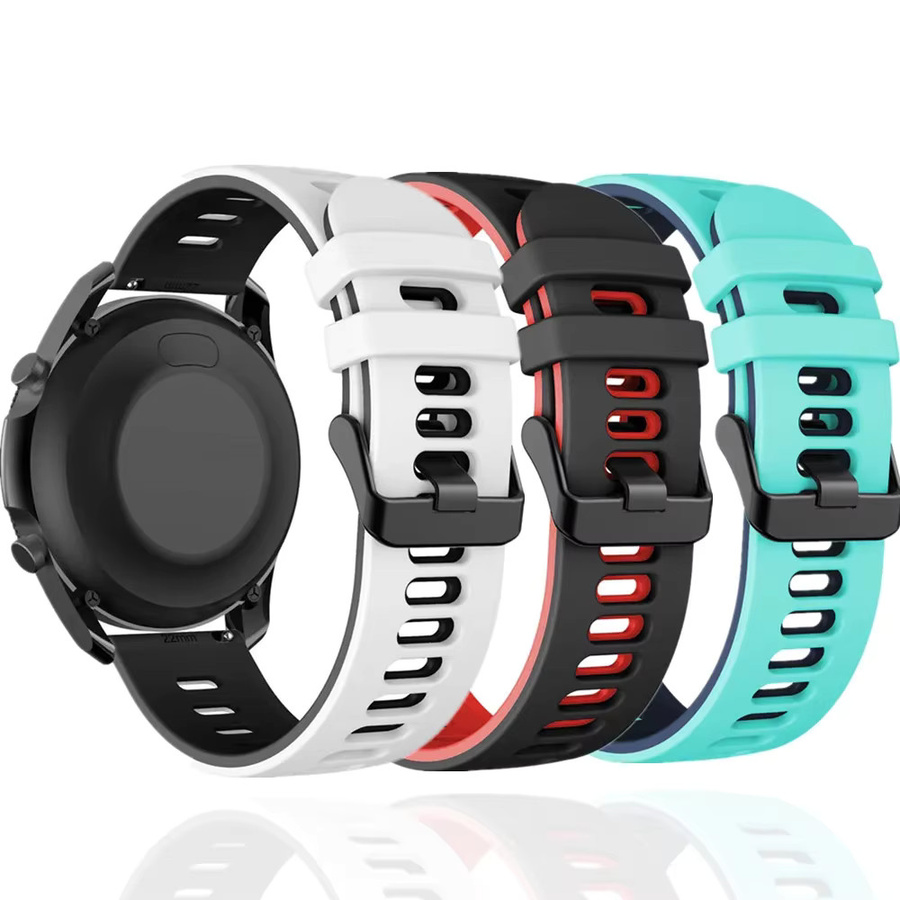 JBAILI Uhrenarmband Silikon, Schwarz, Unisex - Bild 2
