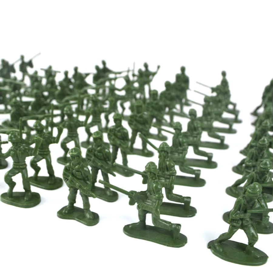 JXB Militärsoldat Miniaturfiguren aus Kunststoff in Blau, 30 oder 48 Stück, hochdetailliertes Armeemodell-Set für Sammler und Dioramen, Höhe: 5 cm - Bild 5