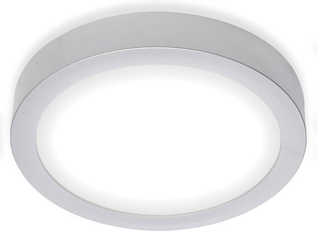 GLOBO LED-Deckenleuchte Fire Chrom aus Metall, rund, Höhe: 3,2 cm, Durchmesser: 22,5 cm - Bild 1