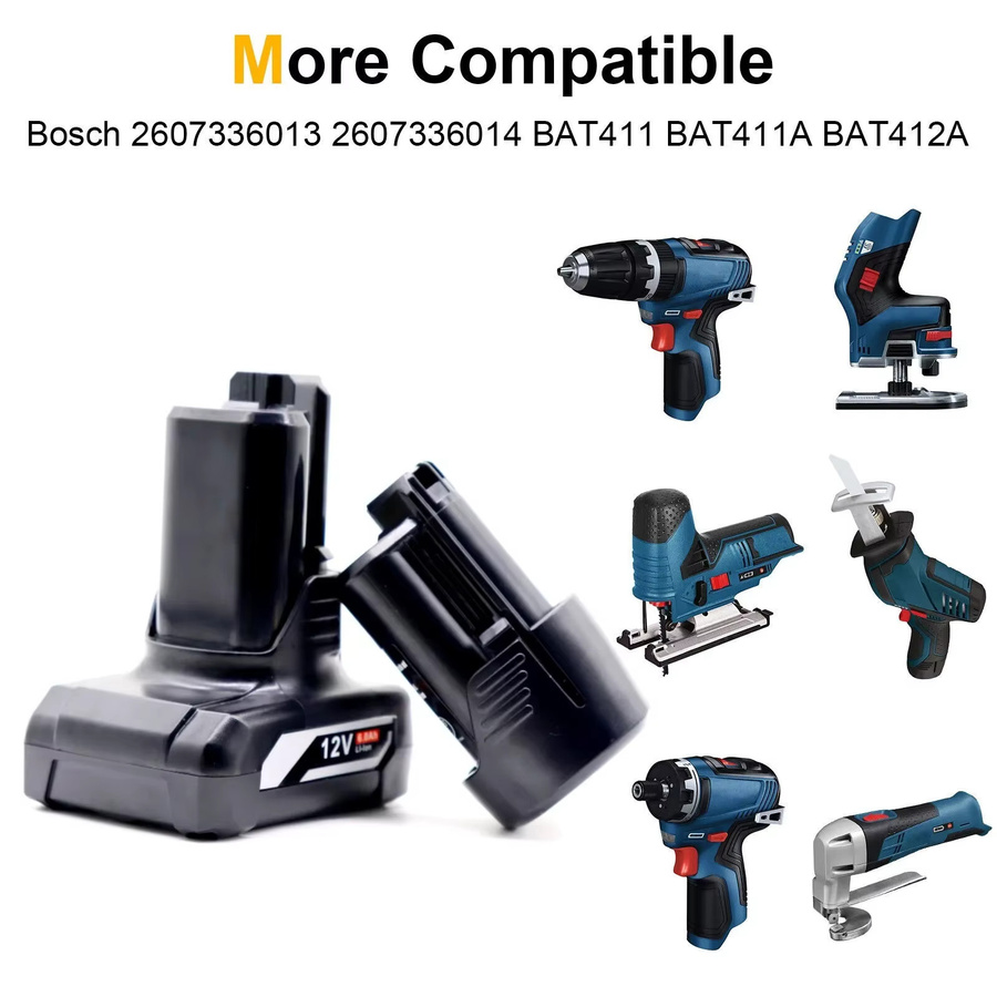 Bosch Ersatzakku 10,8V Li-Ion BAT420 BAT411 Schwarz - Bild 6