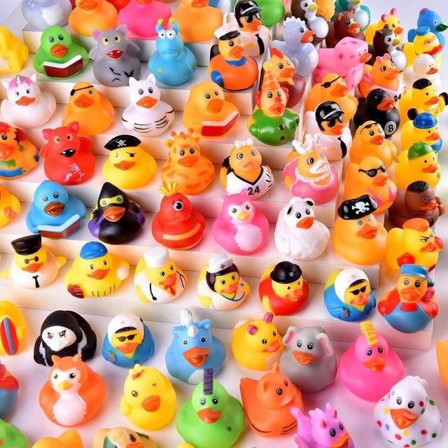 GSF Jeep-Enten, Gummienten, bunt / mehrfarbig, 5–100 Stück - Bild 1