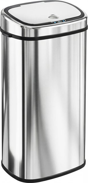HOMCOM Automatik Mülleimer mit Sensor aus Edelstahl in Silber, Volumen: 68 l, B/H/T: 29,5 x 78 x 40,5 cm - Bild 1