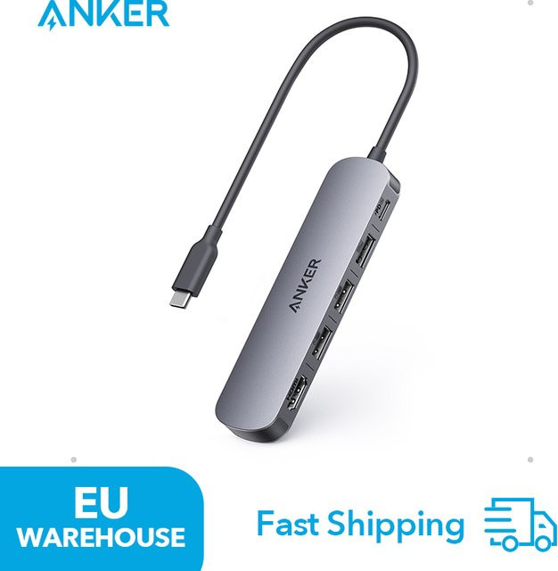 Anker USB-C-Hub 5-in-1 in Grau mit 4K HDMI, 100W Power Delivery sowie USB-C und USB-A Datenanschlüssen - Bild 1