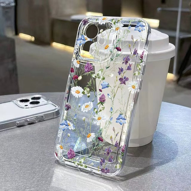 Blumige Silikonhülle für Samsung Galaxy Modelle in Multicolour - Bild 1