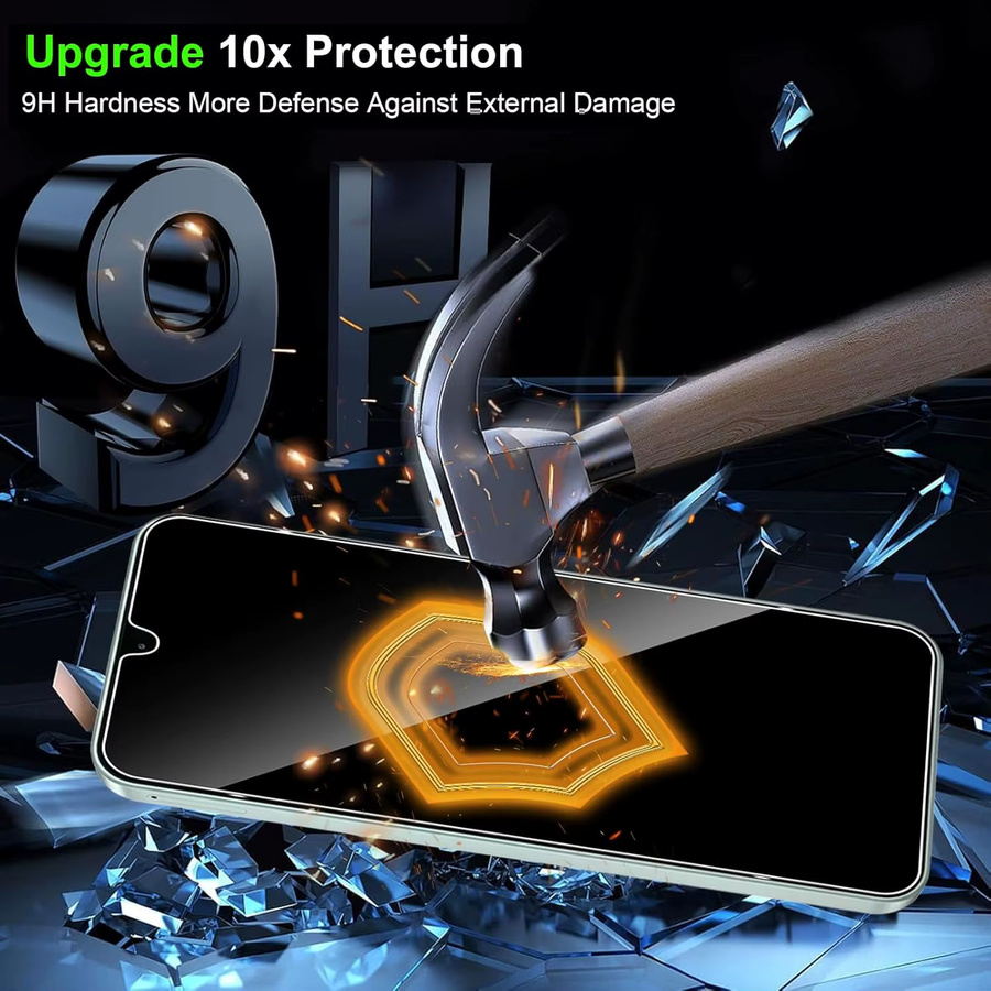 Oukitel C62 / C62 Pro Anti Spy Privatsphäre Schutzfolie aus gehärtetem Glas, transparent - Bild 6