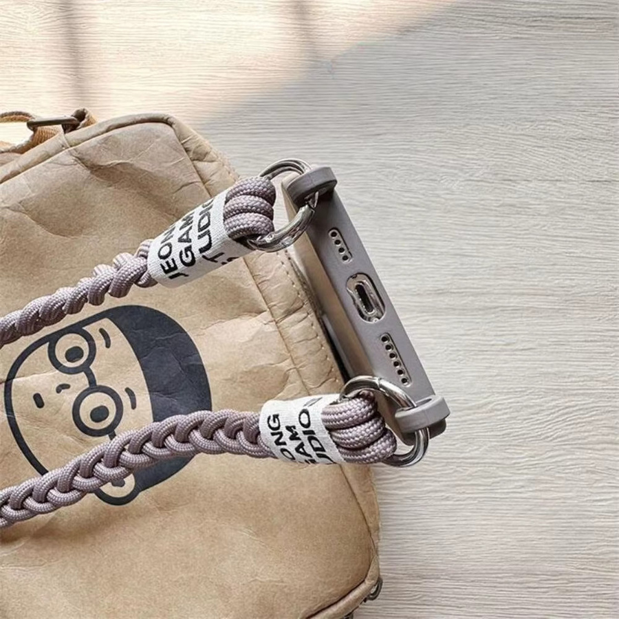 ZMZKRX Silikon Handyhülle mit Umhängetasche und Lanyard für iPhone 11 bis iPhone 17 Pro Max Plus, weiches mattes Material, stoßfest, Farben: Beige und Grau - Bild 1