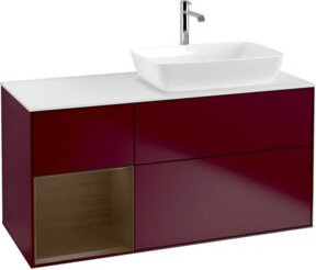 V&B Waschtischunterschrank Finion mit Wandbeleuchtung, Farbe: Weiß, Breite: 120 cm, Tiefe: 50,1 cm, Höhe: 50,1 cm - Bild 1