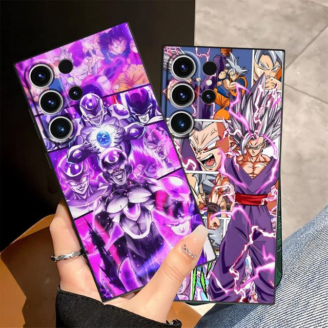 Dragon Ball Comic Handyhülle aus weichem Material in Schwarz für Samsung Galaxy S25 Edge, S20, S21 FE, S23 Ultra und S24 Plus - Bild 1