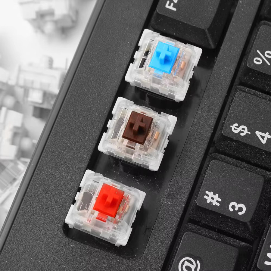 BAPPSUS 3-Pin Ersatz-Mechanische Tastaturschalter für DIY- und LED-Gaming-Tastaturen in Blau, Rot oder Braun - Bild 3