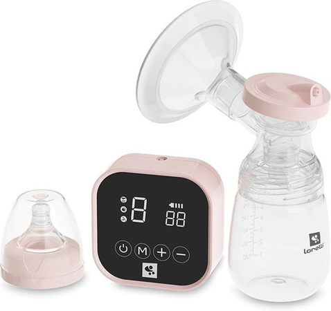 Lorelli Elektrische Milchpumpe Lea in Rosa mit 180 ml Fassungsvermögen, Timer, LED-Anzeige, 4 Modi und 9 Vakuumstufen