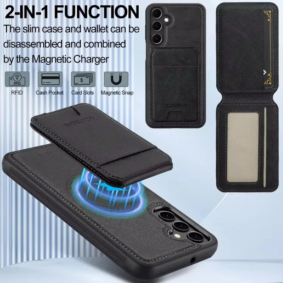 MagSafe Magnetische Abnehmbare Brieftasche und Kartenhalter für Samsung Galaxy S25 Ultra S24 Plus S22 S21 A55 A53 A35 A16 A15 A14 5G in Schwarz und Grün - Bild 6