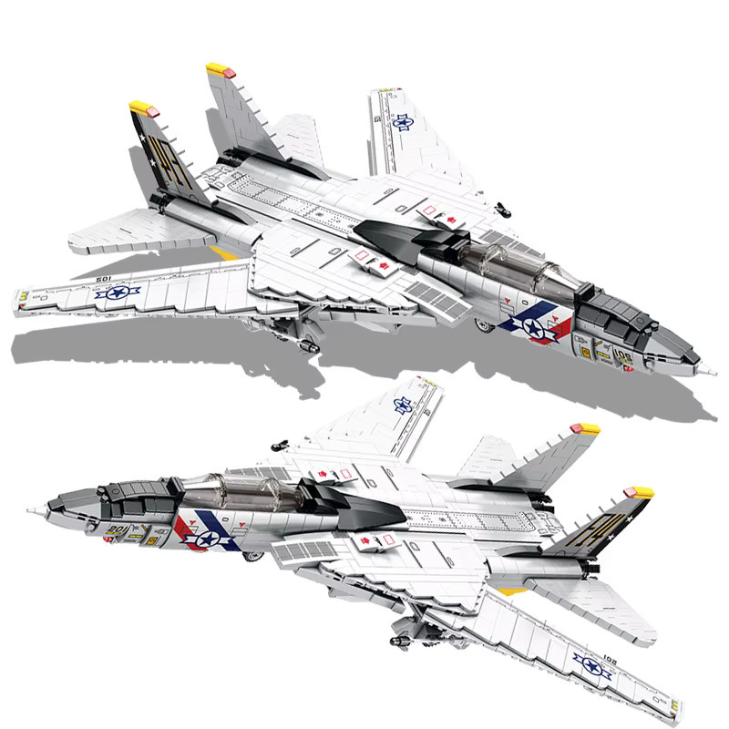 AMAZINGBLOKS Militär-Tomcat F14 Kampfflugzeug, Bausatz, 1443 Teile, ab 14 Jahren - Bild 6