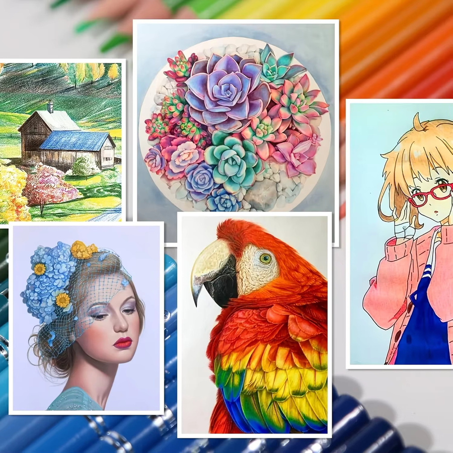 120er Farbstift-Set in Multicolour mit Aquarell-Effekt für Künstler und Anfänger - Bild 2