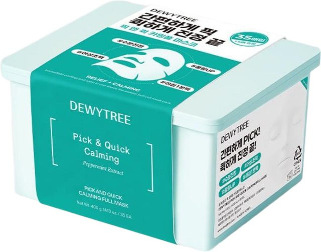 Dewytree Pick and Quick Beruhigende Full-Maske, 35 Blatt, Empfindliche Haut - Bild 1
