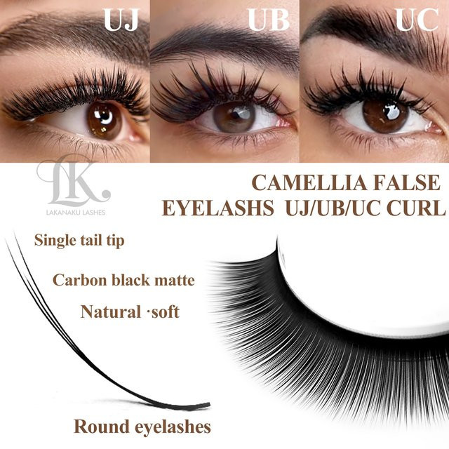 LAKANAKU UJ-Brown Wimpernverlängerung, Curl Camellia, Matt, Unisex - Bild 1