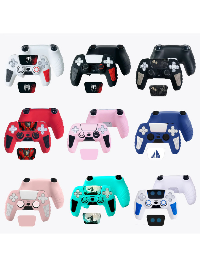 Rutschfeste Silikon Soft Protector Aufkleber für Sony DualSense 5 PS5 Controller in Multicolour - Bild 2