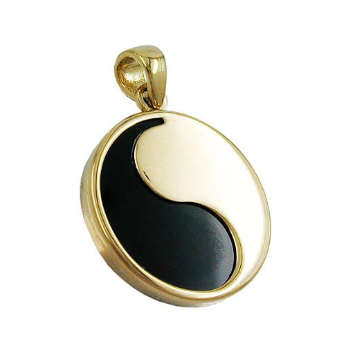 Colfem Anhänger Yin-Yang, Onyx, 375 Gold, Unisex - Bild 1