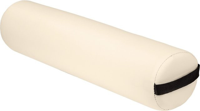 tectake Massage Lagerungsrolle Vollrolle für Nacken oder Knie mit Kunstlederbezug Beige B/T/H: 34 x 34 x 56 cm - Bild 1