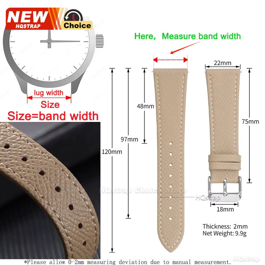HQstrap Smartwatch Armband Leder, Vintage, Unisex - Bild 2