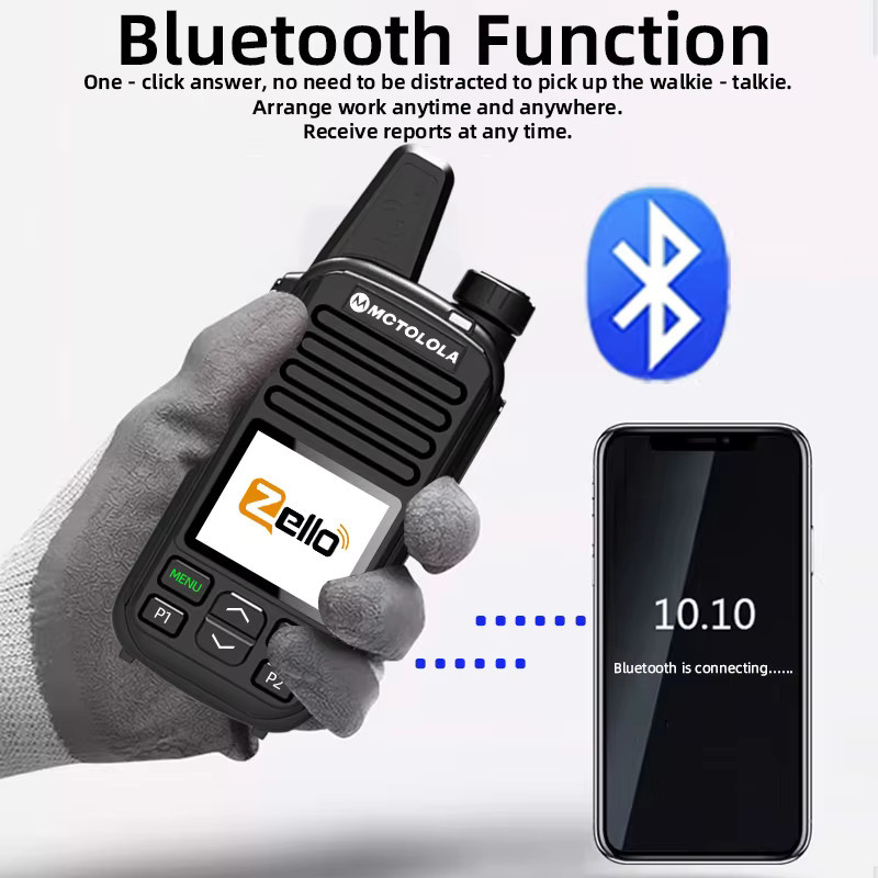 Motorola Zello Walkie-Talkie mit 4G LTE, Android, Wi-Fi und Bluetooth in Schwarz - Bild 2